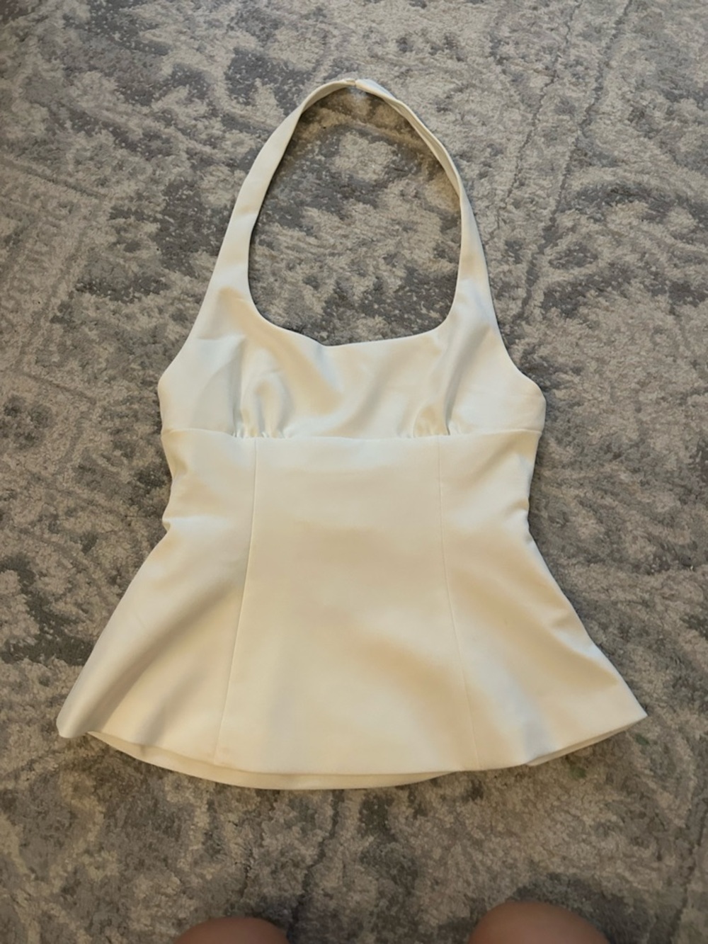 Zara Women’s Cream Halter Peplum Top xs/s